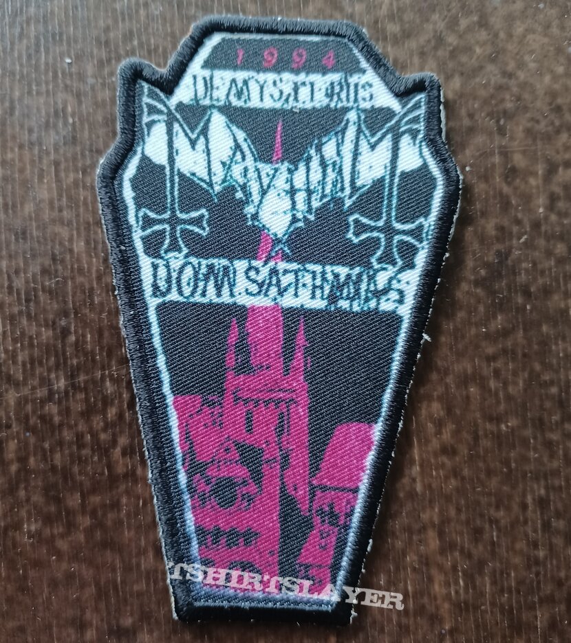 Mayhem &#039;De Mysteriis Dom Sathanas&#039; printed coffin patch