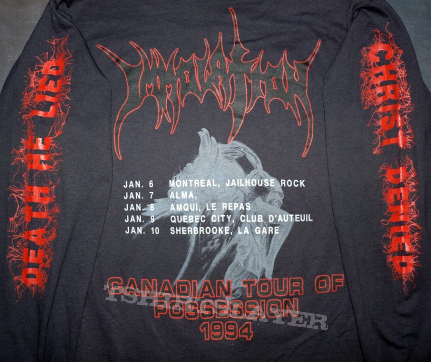 TShirt or Longsleeve - Vintage Original Immolation - Canadian Tour Of Possession Longsleeve 1994