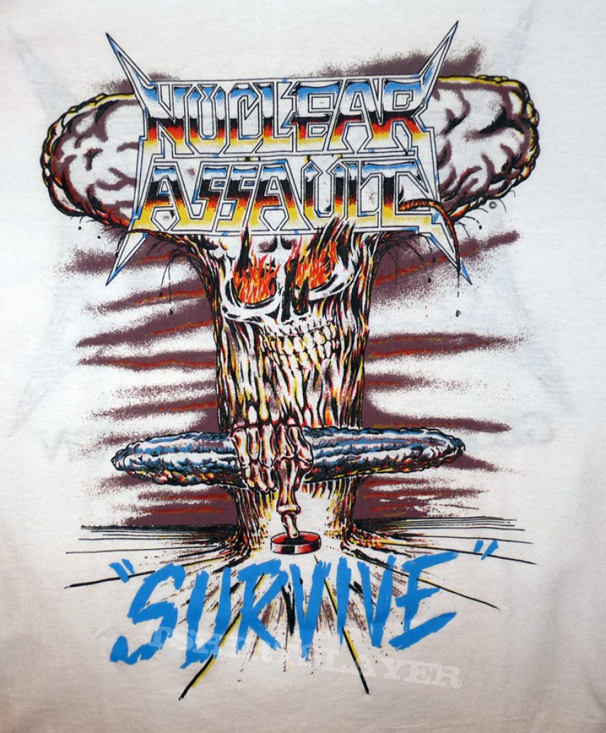 TShirt or Longsleeve - Vintage Original Nuclear Assault - Survive, Global Annihilation Tourshirt 1988