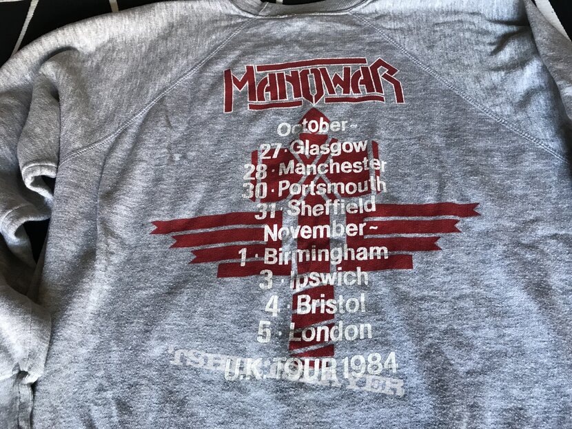 Manowar Sign of the Hammer original sweatshirt tour 1984