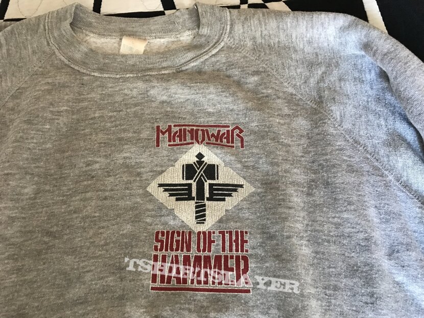 Manowar Sign of the Hammer original sweatshirt tour 1984