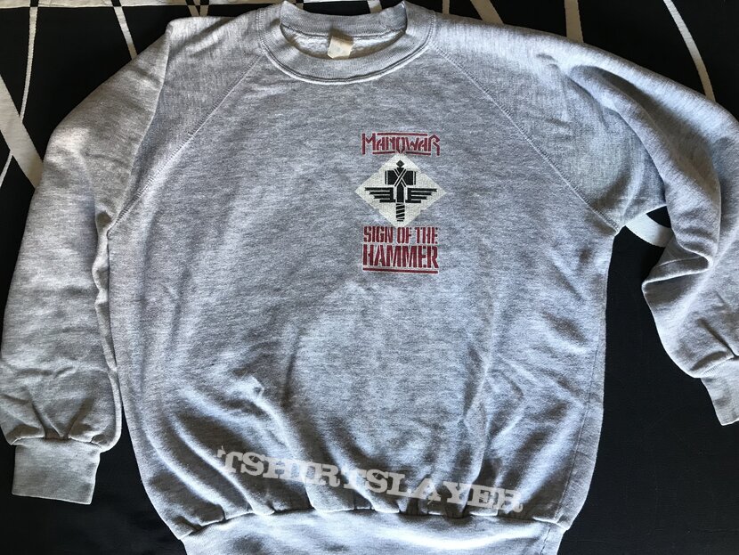 Manowar Sign of the Hammer original sweatshirt tour 1984