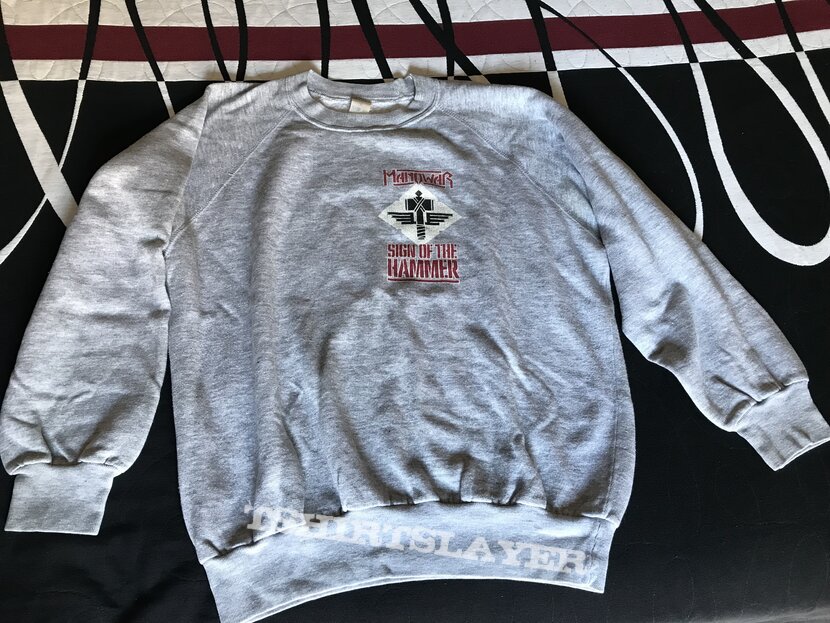 Manowar Sign of the Hammer original sweatshirt tour 1984