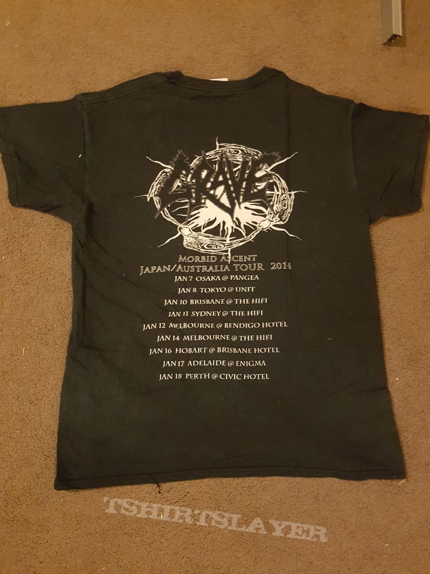 Grave 2014 Australian Tour Tshirt