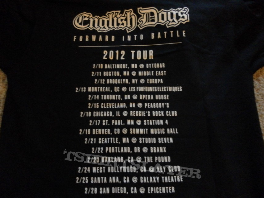 TShirt or Longsleeve - English Dogs 2012 US Tour Shirt