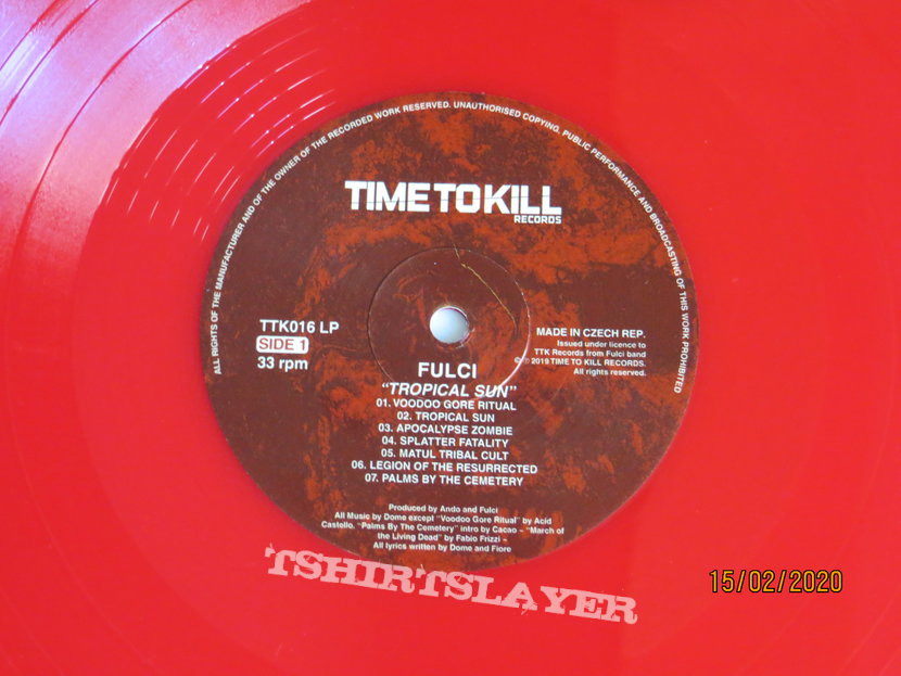 Fulci - &quot;Tropical Sun&quot; Vinyl Time to Kill Records 2019