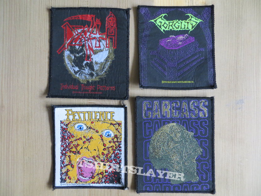 Death some old patches Blue Grape Merchandise etc