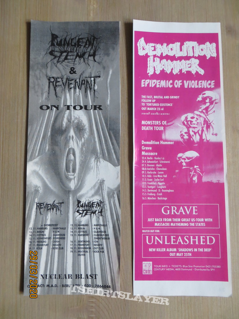 Unholy some Adverts out of old "Rock Hard" Magazines early 90ties Part III  | TShirtSlayer TShirt and BattleJacket Gallery