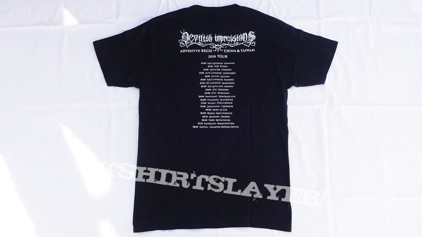 Devilish Impressions - Adventvs Regis China Taiwan 2016 Tour T-shirt