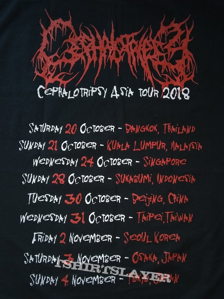 Cephalotripsy 2018 Asia Tour shirt