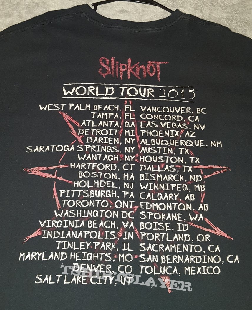 Slipknot World Tour 2015 Shirt