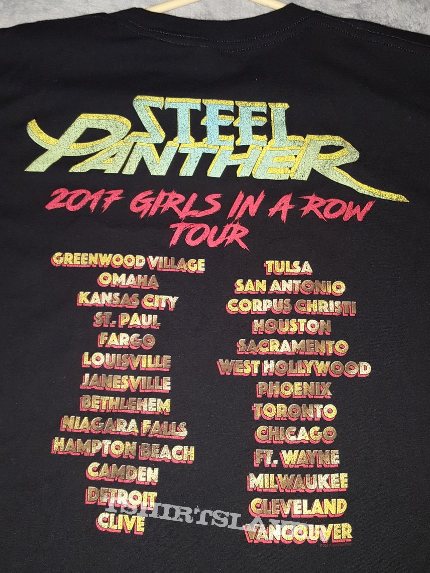 Steel Panther &quot;2017 Girls In A Row&quot; Tour Shirt