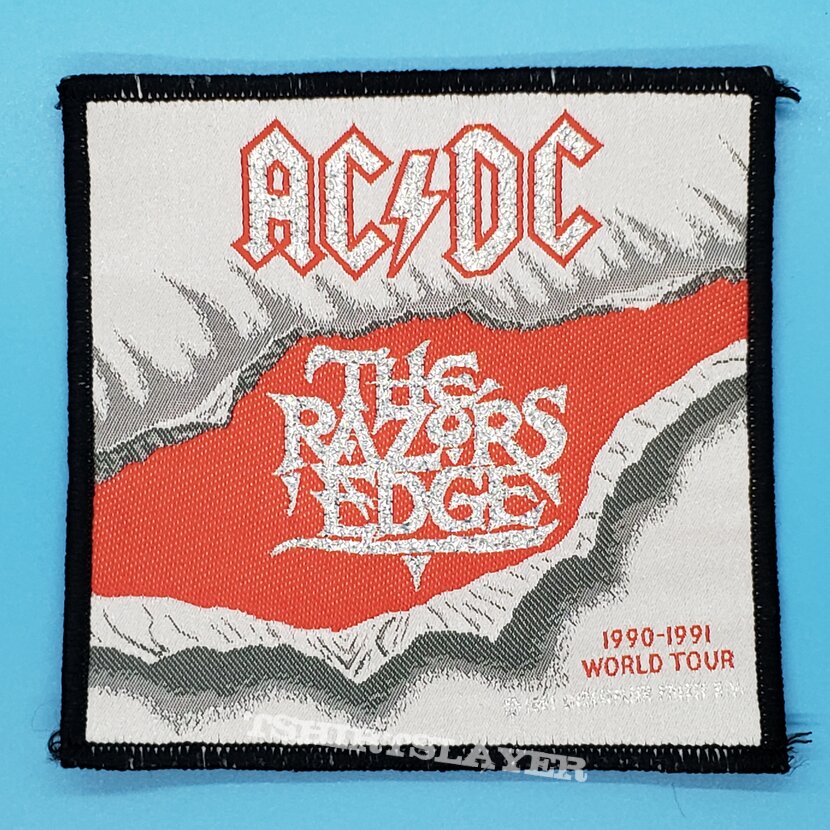 AC/DC "The Razors Edge 1990-1991 World Tour" patch | TShirtSlayer TShirt  and BattleJacket Gallery