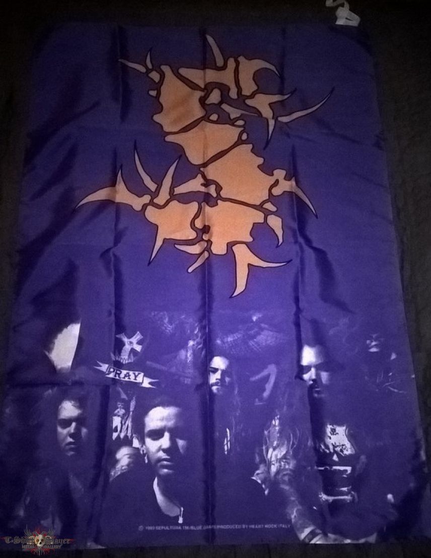 Sepultura - Chaos AD / band photo flag