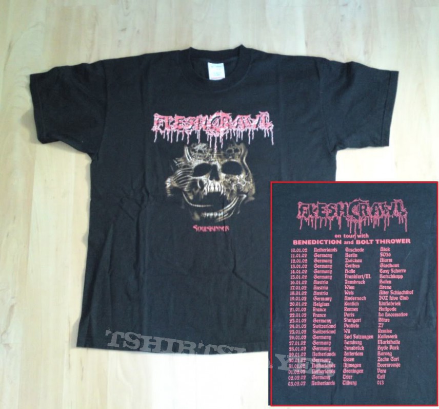 Fleshcrawl - Euro Tour 2002 T-shirt 