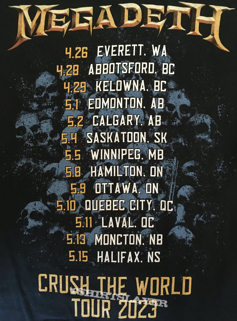 Megadeth Crush The World Tour 2023