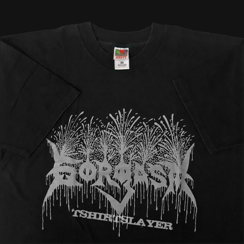 Gorgasm 90s Silver Splatter Logo
