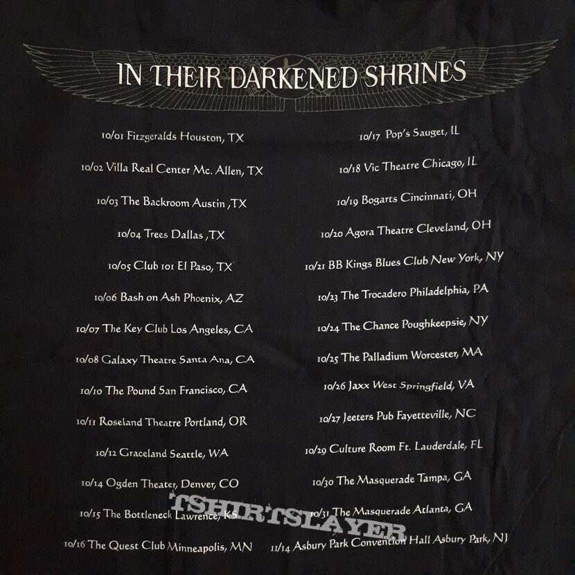 Nile In Their Darkened Shrines Tour 2003 T-shirt