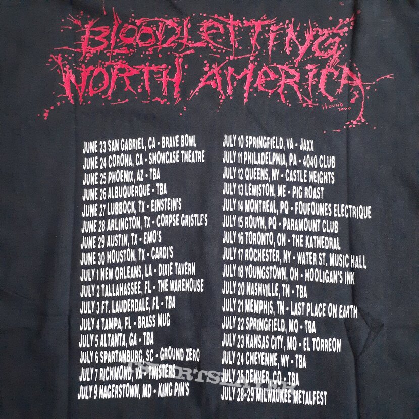 DISGORGE - She Lay Gutted / Bloodletting North America Tour Shirt