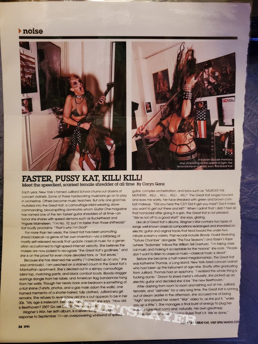 The Great Kat Great Kat magazine article