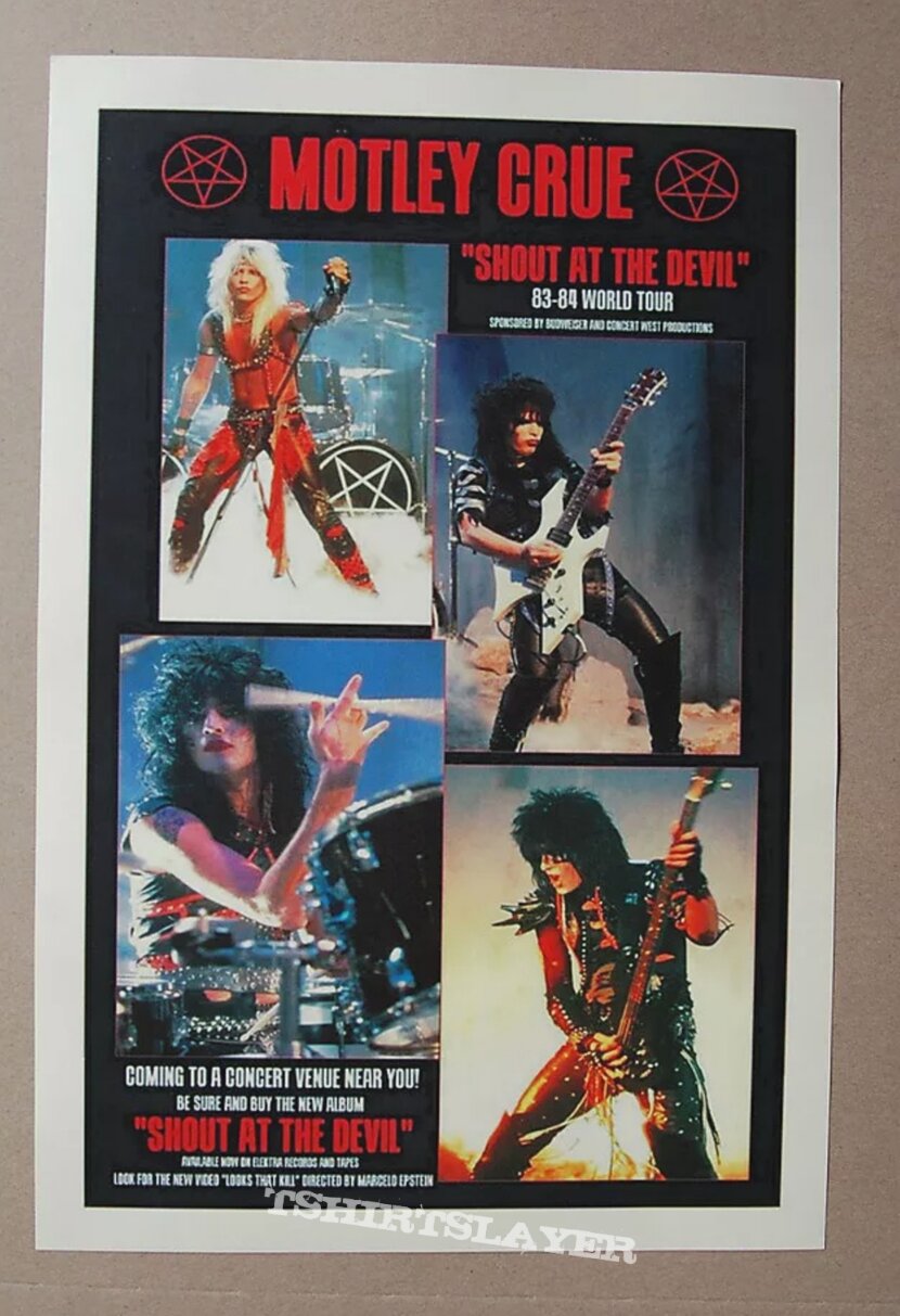 Mötley Crüe Motley Crue Shout at the Devil tour poster