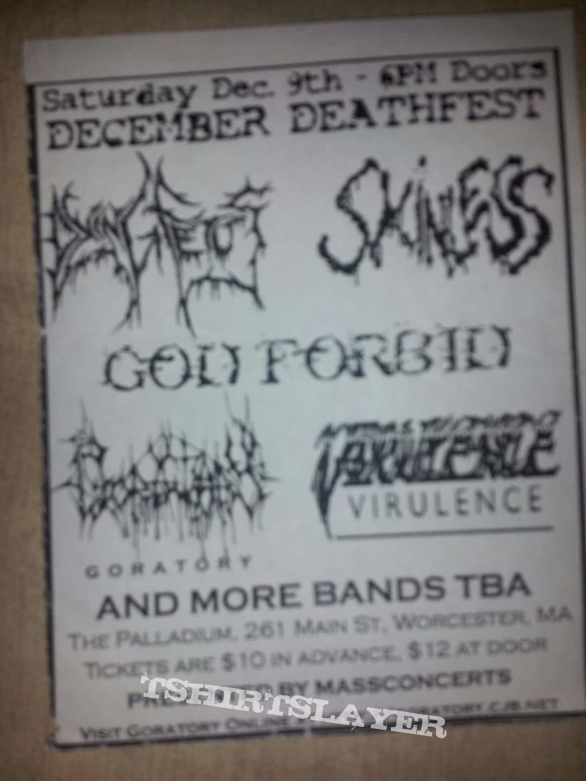 Dying Fetus December Deathfest flyer