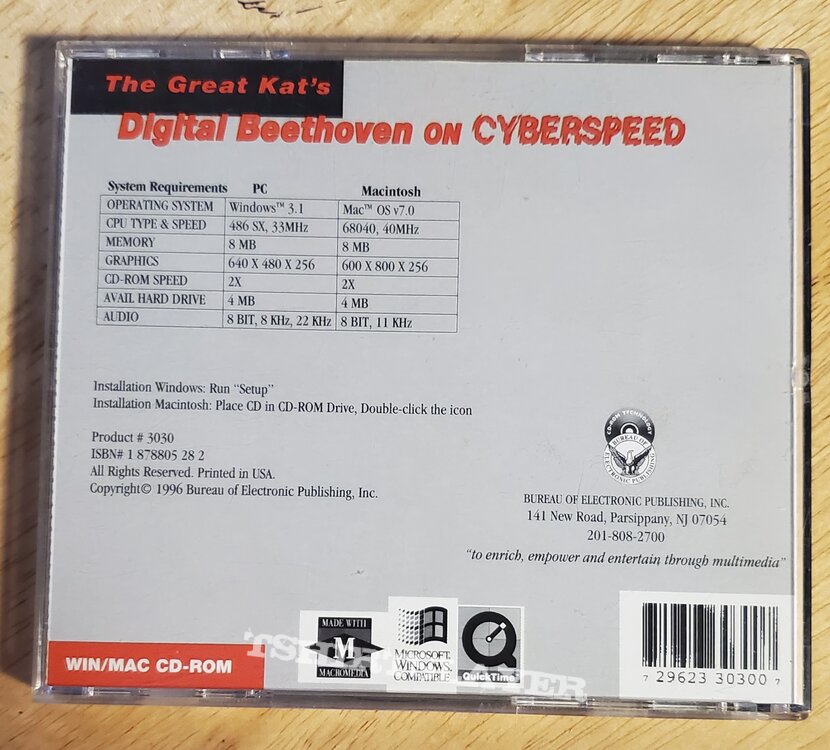 Great Kat cd rom