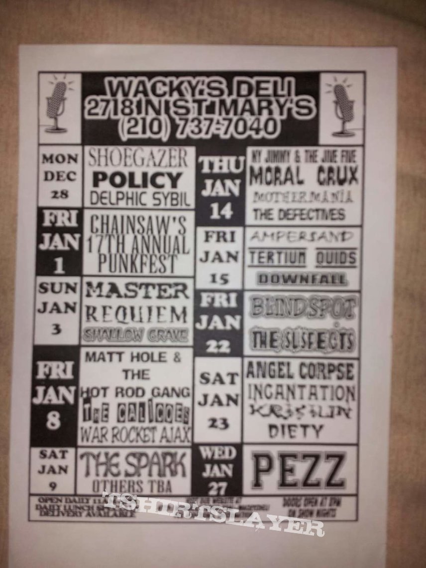 Incantation Wackys Deli flyer