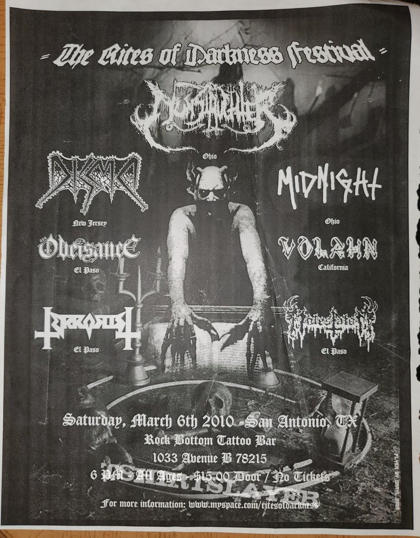 Nunslaughter The Rites of Darkness fest flyer