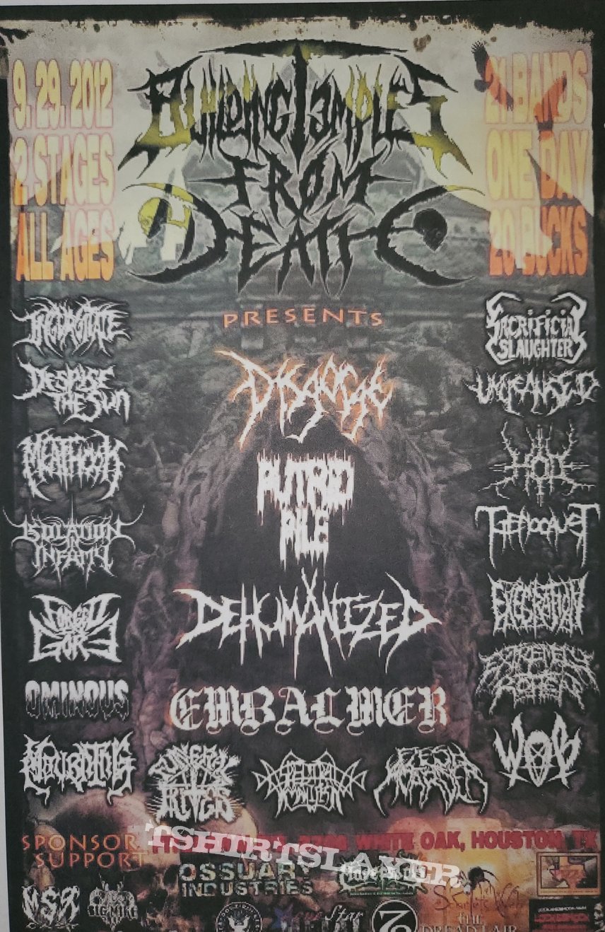 Disgorge Building Temples from Death Fest 2012 flyer