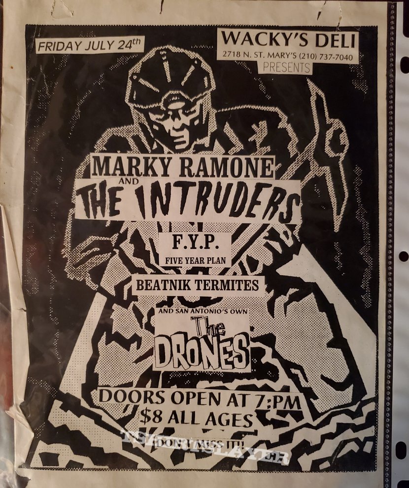 Marky Ramone And The Intruders Wackys Deli flyer