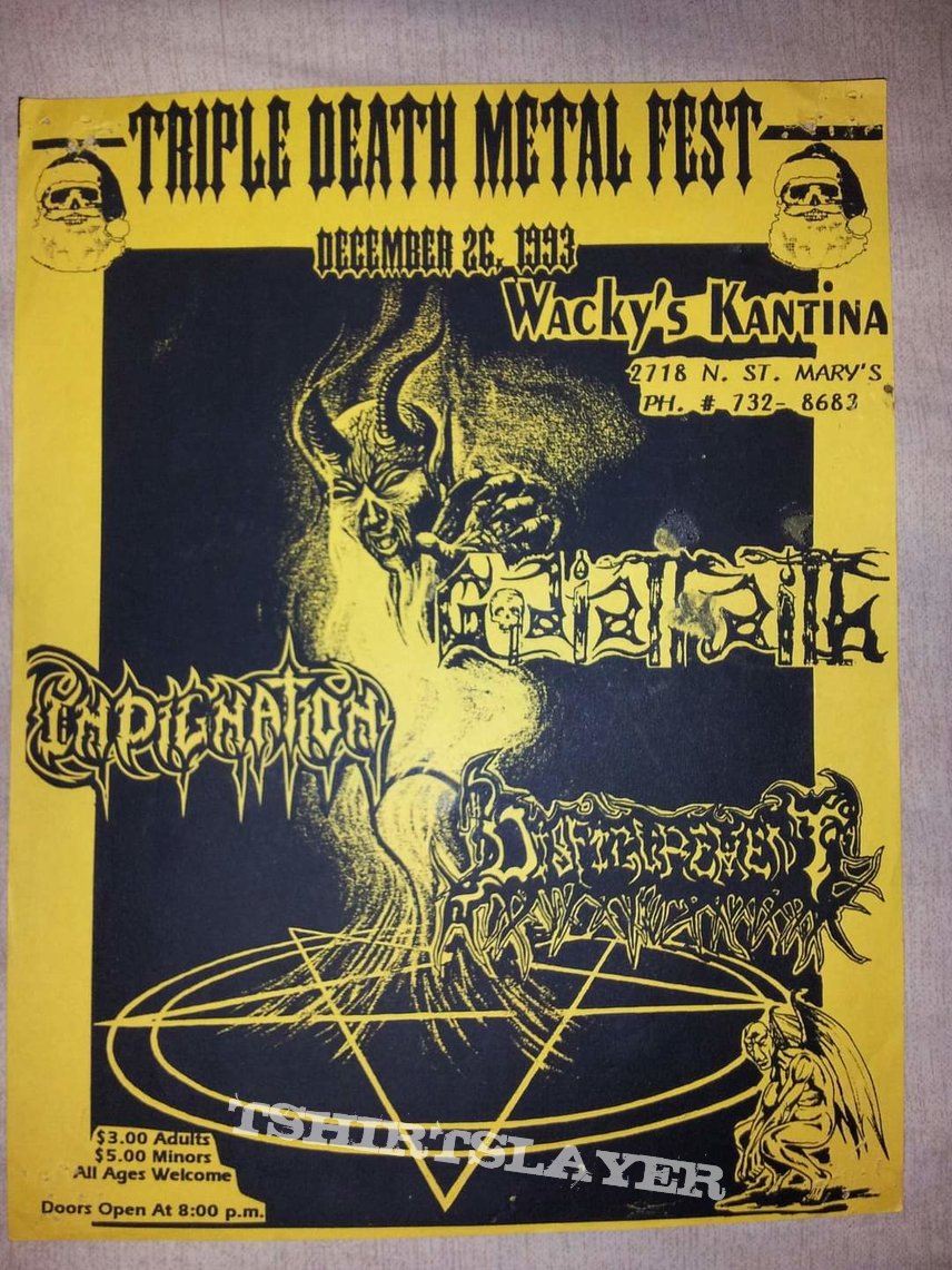 Disfigurement Triple death Metal Fest flyer