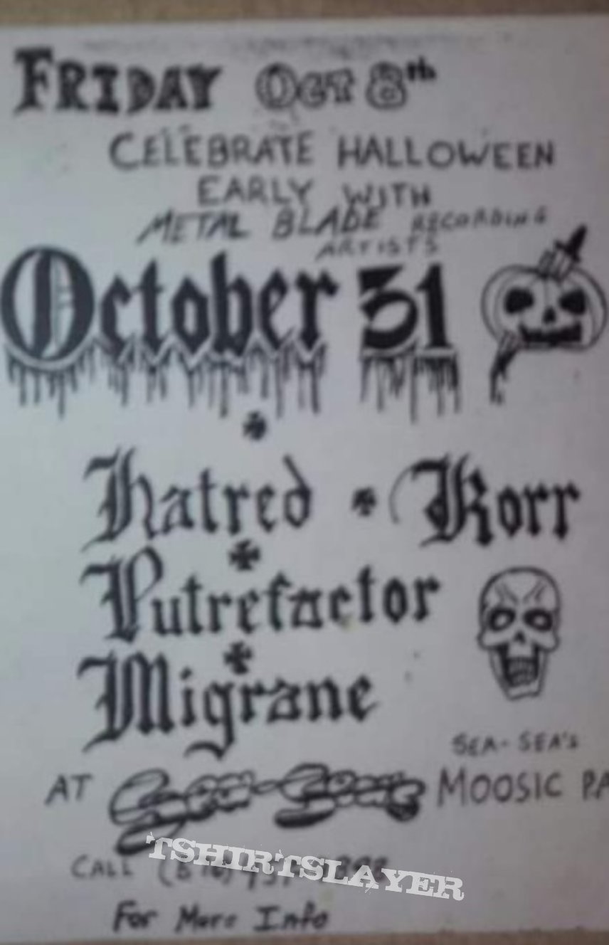 Hatred Halloween flyer