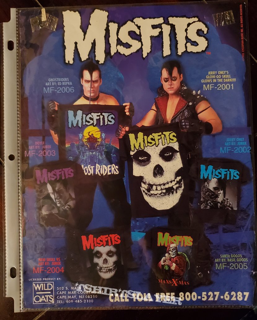 Misfits merch sheet