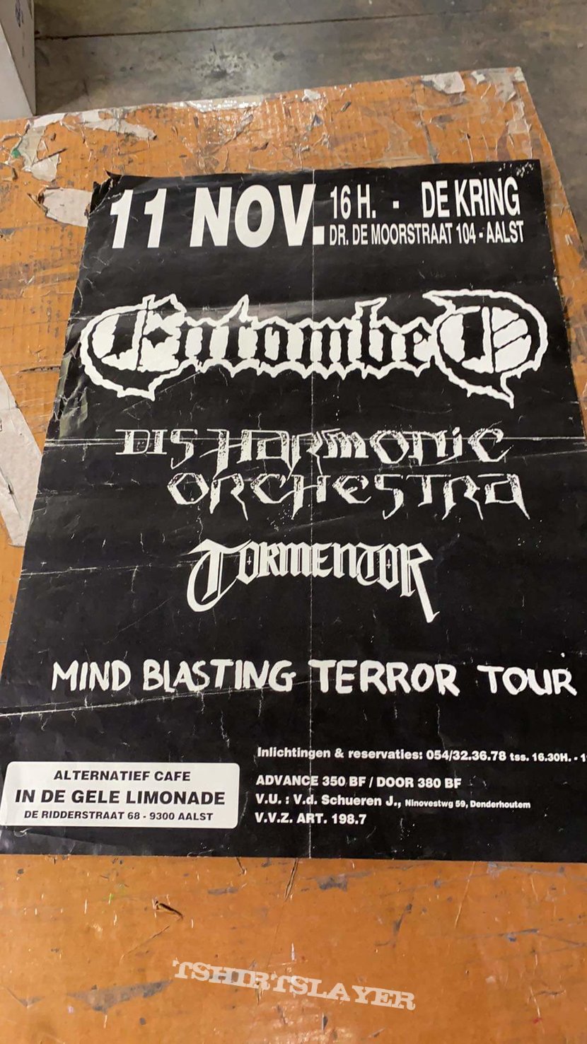 Entombed mind blasting Terror tour poster