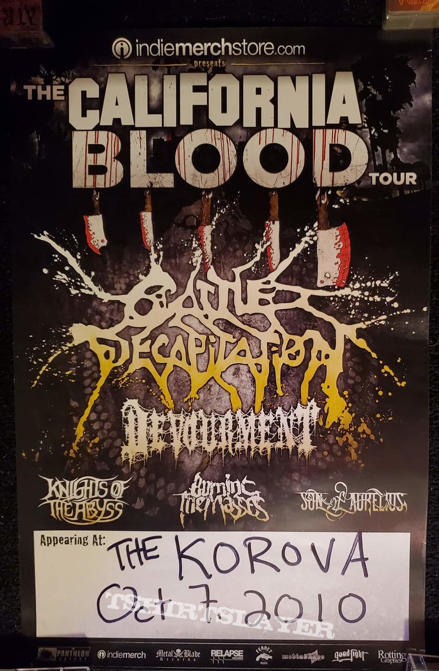 Cattle Decapitation The California Blood tour poster