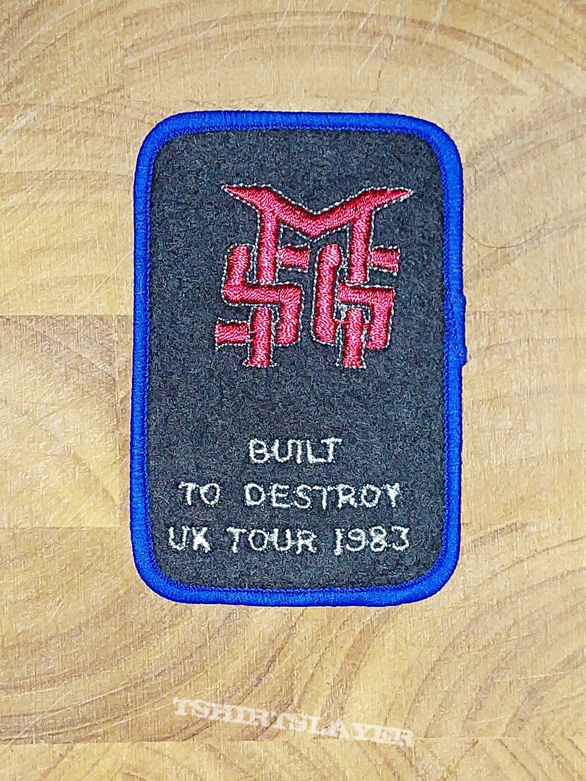 MSG Built to destory UK tour 1983 patch