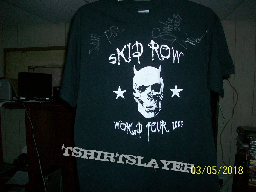 Skid Row 2003 world tour autographed Skid Row 2003 world tour autographed