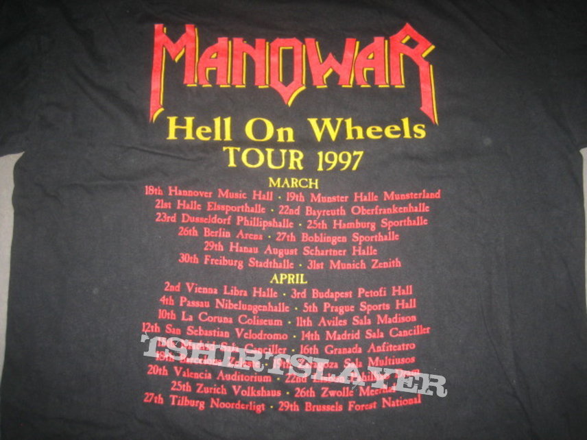 Manowar Hell on Wheels Tour 1997 Shirt