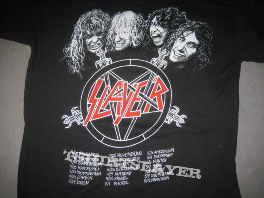 Slayer Reign In Blood European Tour Shirt 1987
