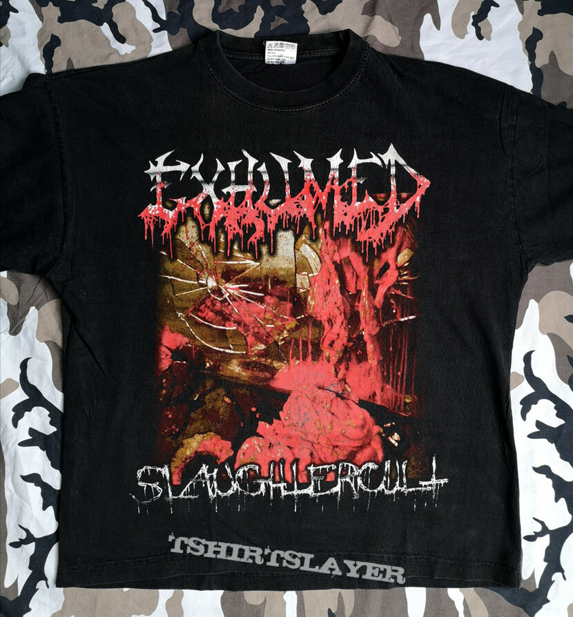 Exhumed - Slaughtercult T-Shirt | TShirtSlayer TShirt and BattleJacket  Gallery