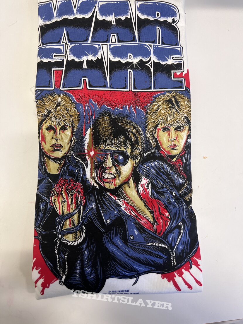 中古 WARFARE 長袖 Tシャツ metal anarchy 黒M ロンT / slayer metallica motorhead venom iron maiden the blood damned metal church WARFARE METAL ANARCHY - Best Rock T-shirts