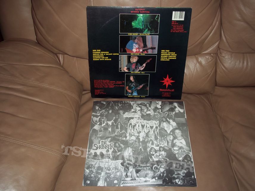 Other Collectable - Autopsy - Severed Survival (1990 Pressing) vinyl LP.