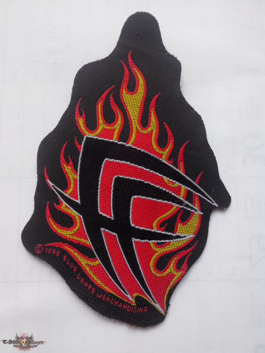 Official Fear Factory Sew-on patch Cut-out Flames Logo