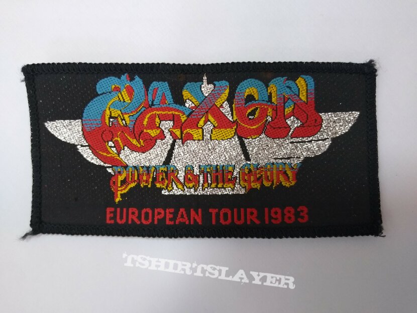 Saxon - Power and the Glory -  83&#039; original vtg tour woven patch