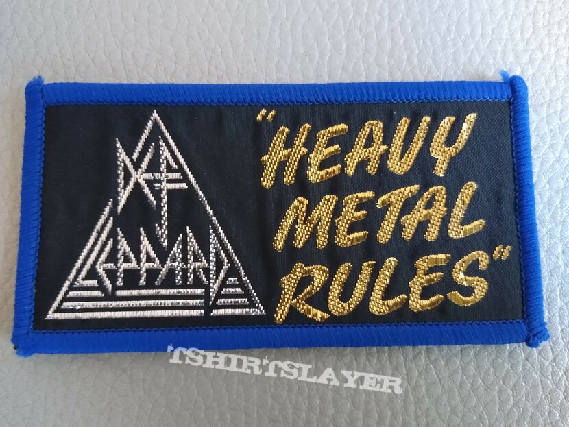Def Lepard Def Leppard - Heavy Metal Rules - 80's original woven patch Def Lepard Def Leppard - Heavy Metal Rules - 80's original woven patch