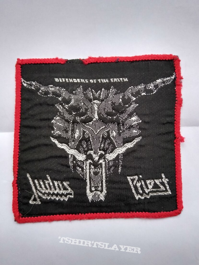 Judas Priest - Defenders of the Faith - original vtg woven patch red border