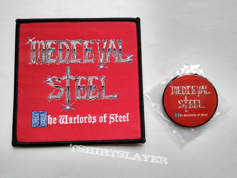 Medieval Steel - woven patch + button