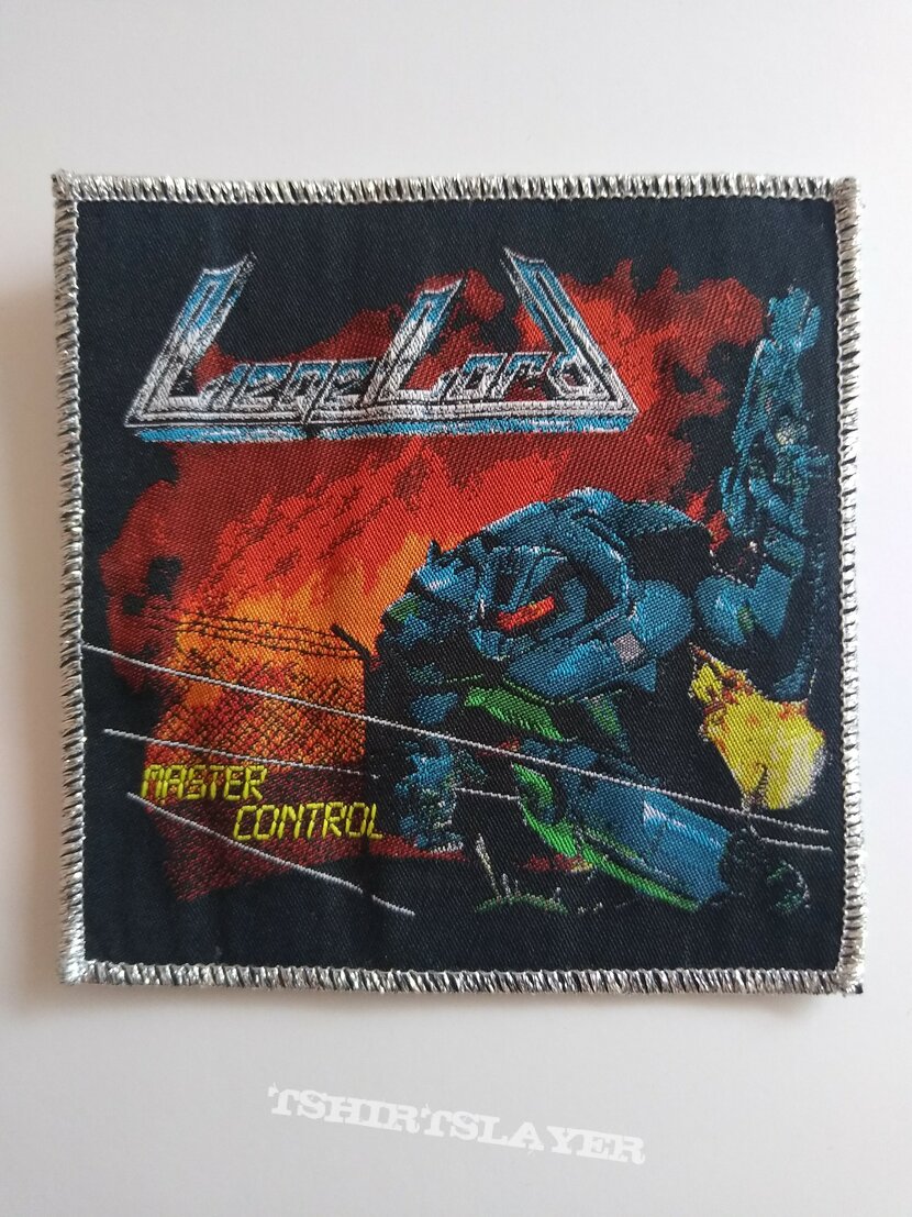 Liege Lord - Master Control - official woven patch silver glitter border