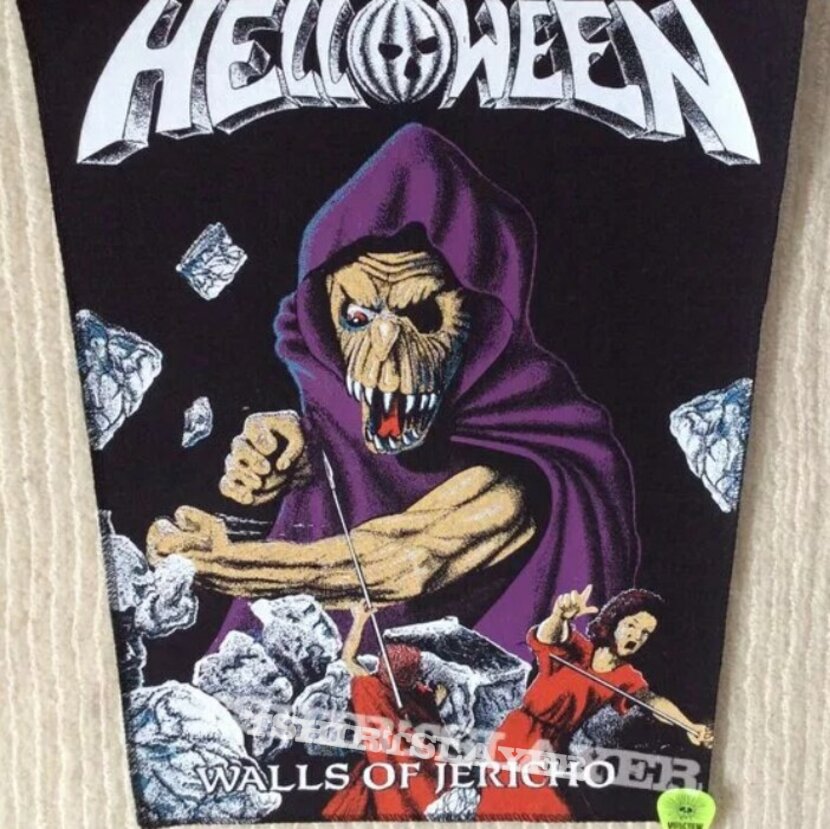 WANTED!  Helloween - Walls of Jericho - backpatch